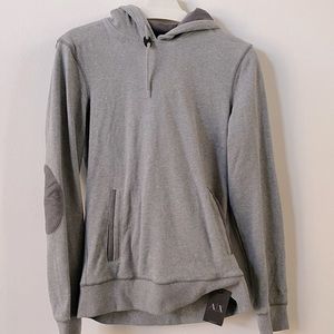 ARMANI EXCHANGE - Grey Hoodie with Swede Details